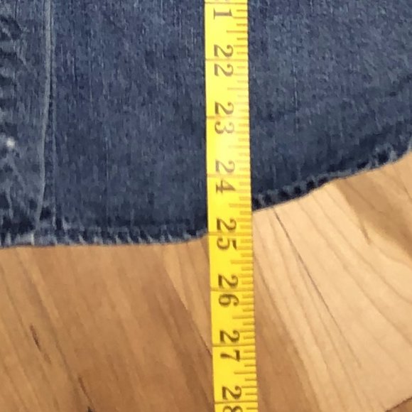 RVCA Denim Snap Button Faded Distressed Workwear Shirt XS - Picture 10 of 13